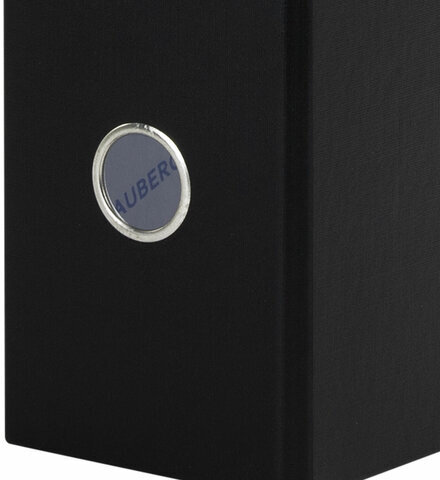 Папка-регистратор ШИРОКИЙ КОРЕШОК 90 мм с покрытием из ПВХ, черная, BRAUBERG, 271835