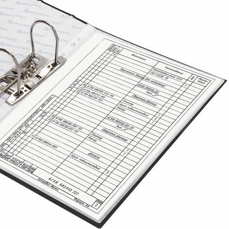 Папка-регистратор ШИРОКИЙ КОРЕШОК 90 мм с покрытием из ПВХ, черная, BRAUBERG, 271835