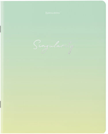 Тетради КОМПЛЕКТ 5 шт. А5, 48 л., BRAUBERG скоба, клетка, SoftTouch, фольга, "Inspiration", 404399