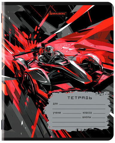 Тетрадь 18 л. BRAUBERG, клетка, обложка картон, MEN'S SPORT, 107294