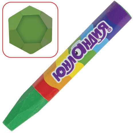 Восковые мелки утолщенные ЮНЛАНДИЯ "ЮНЛАНДИК И ИНДИЙСКИЙ СЛОН", НАБОР 6 цветов, масляная основа, 227296