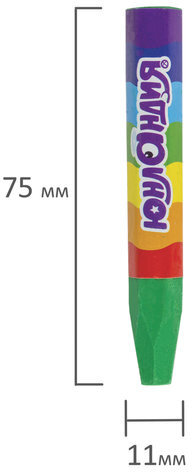 Восковые мелки утолщенные ЮНЛАНДИЯ "ЮНЛАНДИК И ИНДИЙСКИЙ СЛОН", НАБОР 6 цветов, масляная основа, 227296