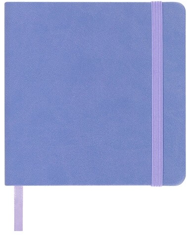 Скетчбук, слоновая кость 140 г/м2 120х120 мм, 80 л., КОЖЗАМ, резинка, BRAUBERG ART CLASSIC, пастель сиреневый, 116877