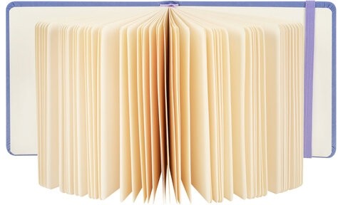 Скетчбук, слоновая кость 140 г/м2 120х120 мм, 80 л., КОЖЗАМ, резинка, BRAUBERG ART CLASSIC, пастель сиреневый, 116877