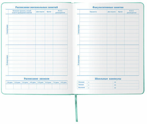 Дневник 1-11 класс 48 л., кожзам (твердая с поролоном), тиснение аппликация, BRAUBERG, "РУСАЛКА", 105978