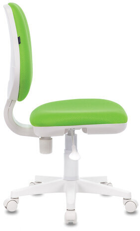 Кресло BRABIX "Fancy MG-201W", без подлокотников, пластик белый, салатовое, 532414, MG-201W_532414