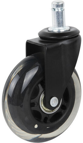 Колеса (ролики) BRABIX для кресла мягкие, резиновые, КОМПЛЕКТ 5 шт., шток d - 11 мм, в коробе, 532524