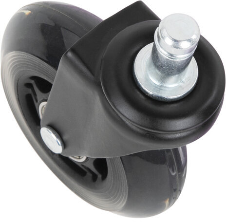 Колеса (ролики) BRABIX для кресла мягкие, резиновые, КОМПЛЕКТ 5 шт., шток d - 11 мм, в коробе, 532524