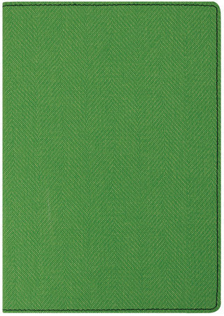 Блокнот А5 (148x213 мм), BRAUBERG "Tweed", 112 л., гибкий, под ткань, линия, темно-зеленый, 110964