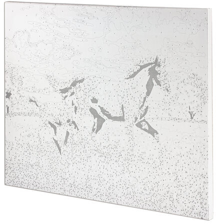 Картина по номерам 40х50 см, ОСТРОВ СОКРОВИЩ "Лошади на лугу", на подрамнике, акриловые краски, 3 кисти, 662464