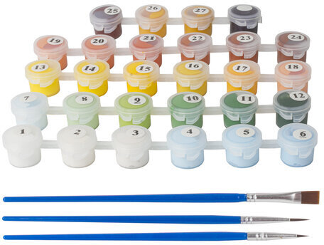 Картина по номерам 40х50 см, ОСТРОВ СОКРОВИЩ "Лошади на лугу", на подрамнике, акриловые краски, 3 кисти, 662464