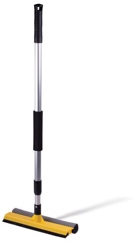 Швабра для окон на телескопической ручке, длина 75-120 см, (губка, стяжка, ручка телескопическая), ОКН 115
