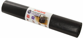 Мешки для мусора 160 л черные в рулоне 10 шт. особо прочные, ПВД 100 мкм, 90х110 см, LAIMA, 601798