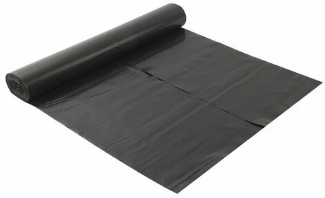 Мешки для мусора 160 л черные в рулоне 10 шт. особо прочные, ПВД 100 мкм, 90х110 см, LAIMA, 601798