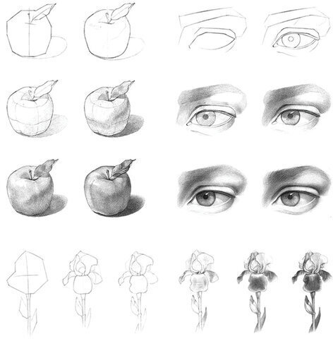 Скетчбук, белая бумага 160 г/м2, 290х290 мм, 32 л., спираль, с эскизом, Импрессионизм, 32Т3лAпс_16975