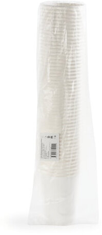 Одноразовые стаканы 300 мл, КОМПЛЕКТ 50 шт., бумажные однослойные, белые, холодное/горячее, ФОРМАЦИЯ, HB90-430-0000-50