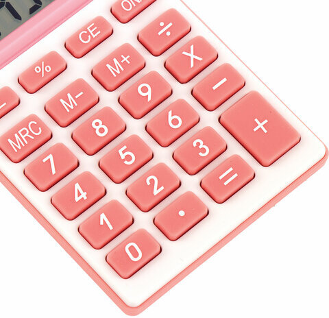 Калькулятор карманный BRAUBERG PK-608-PK (107x64 мм), 8 разрядов, двойное питание, РОЗОВЫЙ, 250523