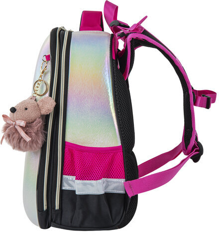 Ранец BRAUBERG SHINY, 2 отделения, "Curious mouse", 36х28х14 см, 270696