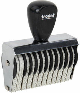 Нумератор ручной ленточный, 12 разрядов, оттиск 62 х5 мм, TRODAT 15512, 54905