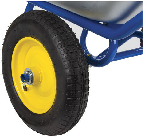 Тачка садово-строительная ТЕХ-ТОП, 110 л, максимальный вес 260 кг, цинковый кузов, пневмоколеса d=360 мм, 606628