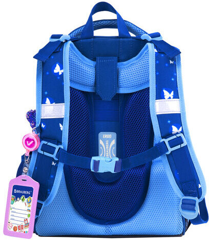 Ранец BRAUBERG PREMIUM, 2 отделения, с брелком, "Sweet dreams", СВЕТЯЩИЙСЯ, 38х29х16 см, 270593