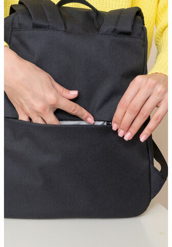 Рюкзак GRIZZLY школьный, укрепленная спинка, 2 отделения, для девочек, CLASSIC BLACK, 39х33х14 см, RXL-325-1/3