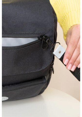 Рюкзак GRIZZLY школьный, укрепленная спинка, 2 отделения, для девочек, CLASSIC BLACK, 39х33х14 см, RXL-325-1/3