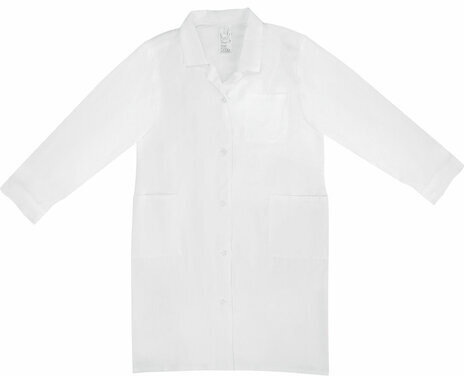 Халат рабочий женский белый, бязь, размер 48-50, рост 158-164, плотность ткани 142 г/м2, 610705