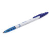 Ручка шариковая BRAUBERG "Офисная", СИНЯЯ, корпус белый, узел 1 мм, линия письма 0,5 мм, 140662