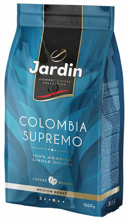 Кофе в зернах JARDIN "Colombia Supremo" ("Колумбия Супремо"), 1000 г, вакуумная упаковка, 0605-8