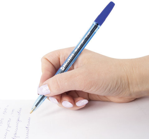 Ручка шариковая BRAUBERG "Carina Blue", СИНЯЯ, корпус тонированный синий, узел 1 мм, линия письма 0,5 мм, 141669