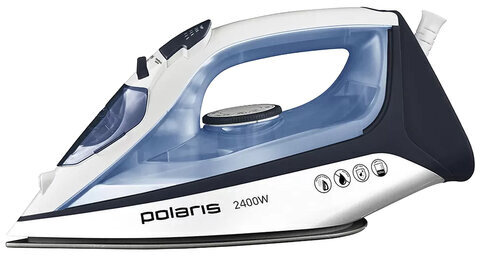 Утюг POLARIS PIR 2483K, 2400 Вт, керамическое покрытие, самоочистка, антикапля, антинакипь, синий, 51339