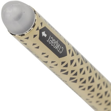 Ручка стираемая гелевая STAFF "College GP-200", ЧЕРНАЯ, хромированные детали, узел 0,5 мм, линия письма 0,35 мм, 142495