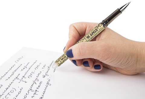 Ручка стираемая гелевая STAFF "College GP-200", ЧЕРНАЯ, хромированные детали, узел 0,5 мм, линия письма 0,35 мм, 142495