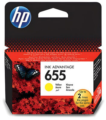 Картридж струйный HP (CZ112AE) Deskjet Ink Advantage 3525/5525/4515/4525 №655, желтый, оригинальный
