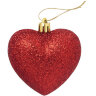 Украшение ёлочное "Сердца" 3 шт., 7 см, пластик, красные, ЗОЛОТАЯ СКАЗКА, 590900