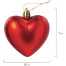 Украшение ёлочное "Сердца" 3 шт., 7 см, пластик, красные, ЗОЛОТАЯ СКАЗКА, 590900