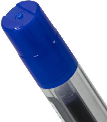 Ручка шариковая масляная с грипом STAFF "College OBP-251", СИНЯЯ, корпус прозрачный, линия письма 0,35 мм, 142968