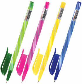 Ручка шариковая STAFF &quot;College BP-12&quot;, СИНЯЯ, корпус ассорти, узел 0,7 мм, линия письма 0,35 мм, 143745