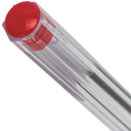 Ручка шариковая STAFF "Basic Budget BP-04", КРАСНАЯ, линия письма 0,5 мм, с штрихкодом, 143870