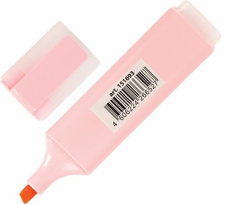 Текстовыделитель BRAUBERG "ORIGINAL PASTEL", ПАСТЕЛЬНЫЙ РОЗОВЫЙ, линия 1-5 мм, 151693
