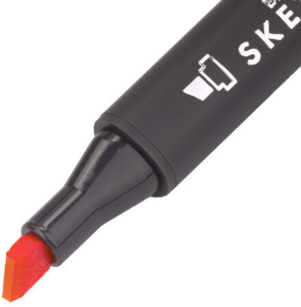 Маркер для скетчинга двусторонний 1 мм - 6 мм BRAUBERG ART CLASSIC, ОРАНЖЕВЫЙ (Y608), 151797