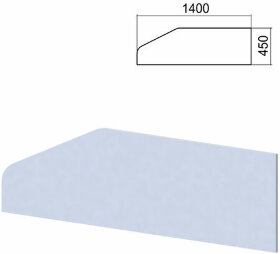 Экран-перегородка к столам "Арго", шириной 1400 мм, серый