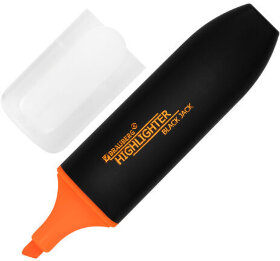 Текстовыделитель BRAUBERG &quot;BLACK JACK&quot;, ОРАНЖЕВЫЙ, линия 1-5 мм, 151897