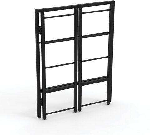 Стеллаж BRABIX "Smart SH-004", 605х290х790 мм, ЛОФТ, прямой, складной, металл/ЛДСП ясень, каркас черный, 641867