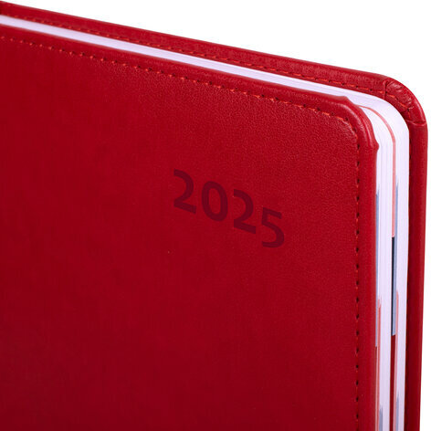 Ежедневник датированный 2025 А5 148х218 мм GALANT "Ritter", под кожу, красный, 115714