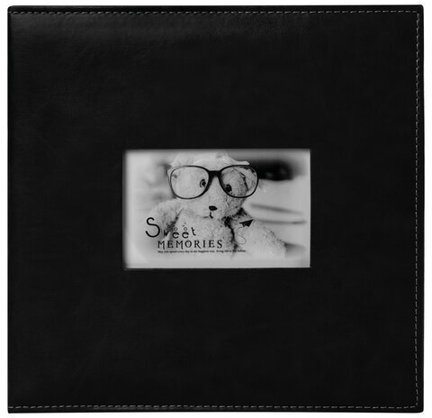 Фотоальбом BRAUBERG "Premium Black" 20 магнитных листов 30х32 см, под кожу, черный, 391186