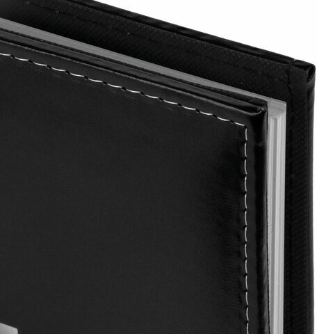 Фотоальбом BRAUBERG "Premium Black" 20 магнитных листов 30х32 см, под кожу, черный, 391186