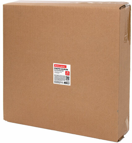 Фотоальбом BRAUBERG "Premium Black" 20 магнитных листов 30х32 см, под кожу, черный, 391186