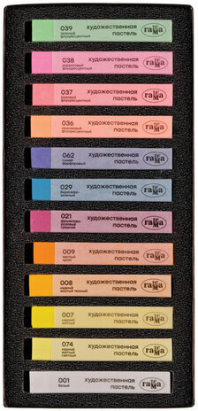 Пастель сухая художественная ГАММА "Старый Мастер", 12 цветов, яркие цвета, квадратное сечение, 2309195